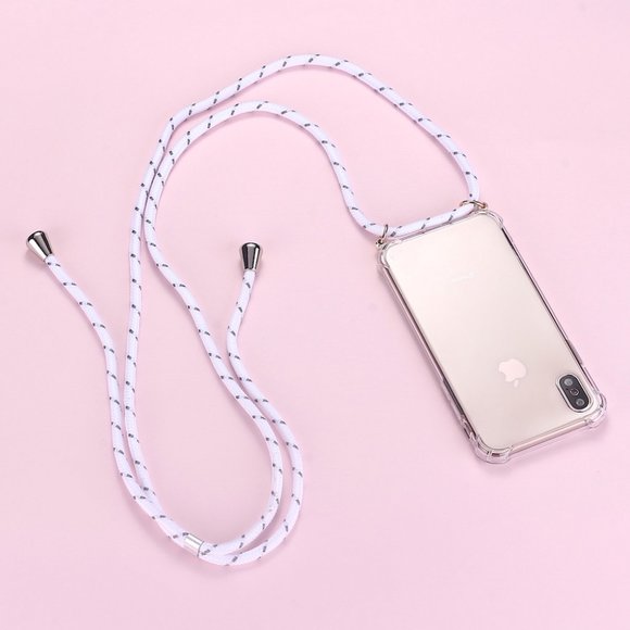 Clear iPhone Case White Strap XR XS Max 11 Pro Max - Picture 5 of 6